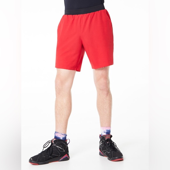 Yellow by Soulcycle Men’s Speed 8” Shorts in Red - Picture 3 of 9